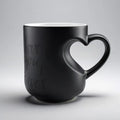 Isolierende Kaffeetasse aus Keramik in Herzform