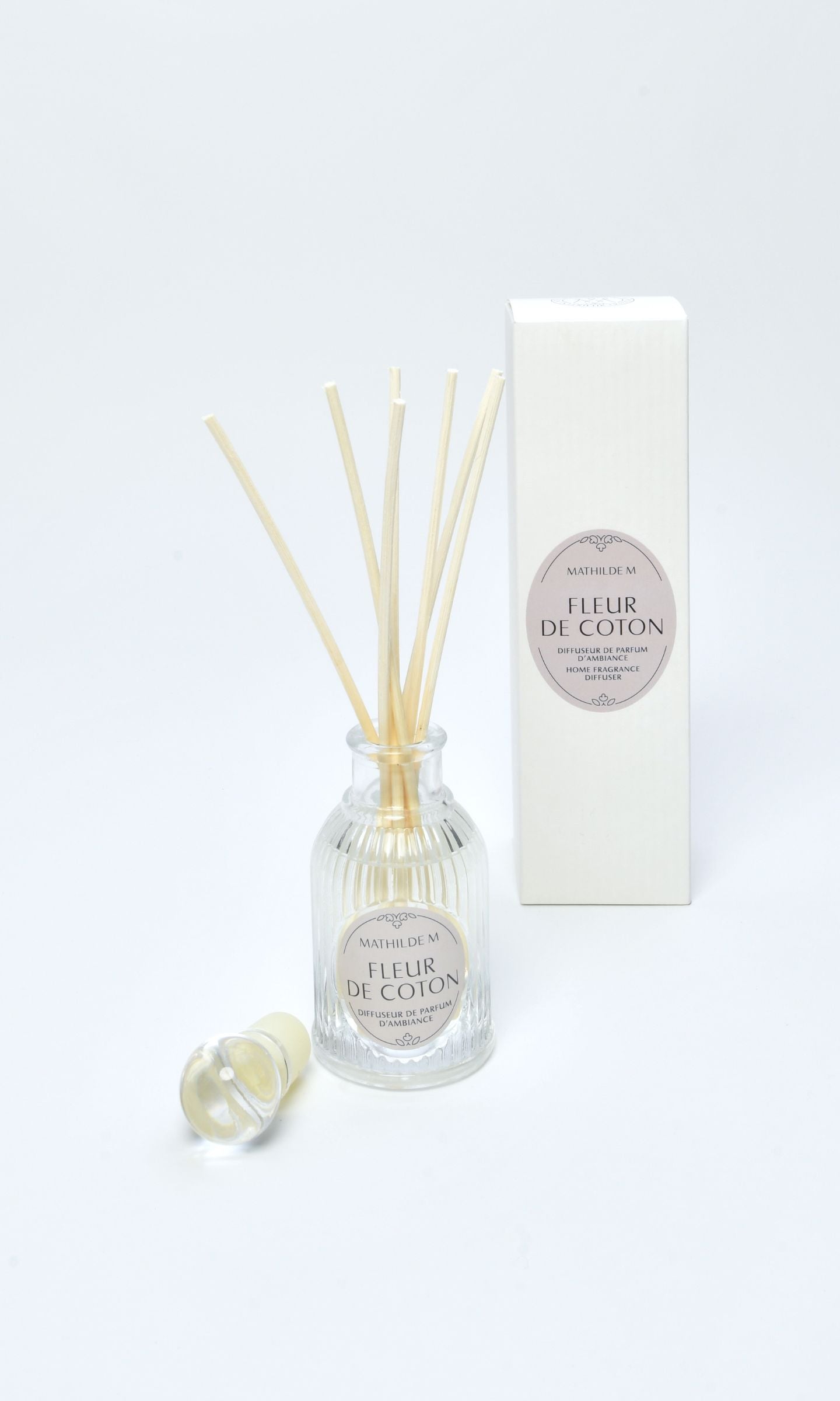 Diffuseur de Parfum d'Ambiance "Fleur de Coton" 90 ml par Mathilde M. - Un Voyage Olfactif dans la Pureté