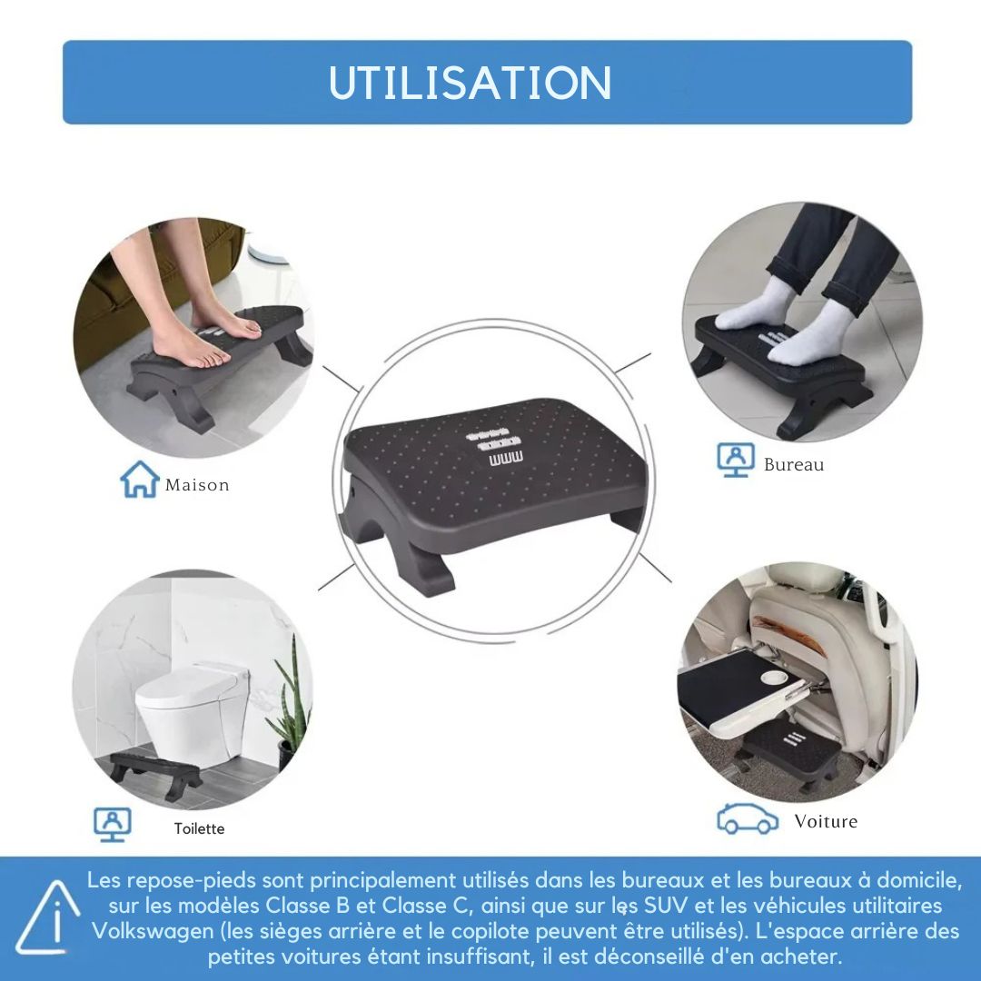Repose-Pieds Ergonomique - Soulagement et Performance au Quotidien