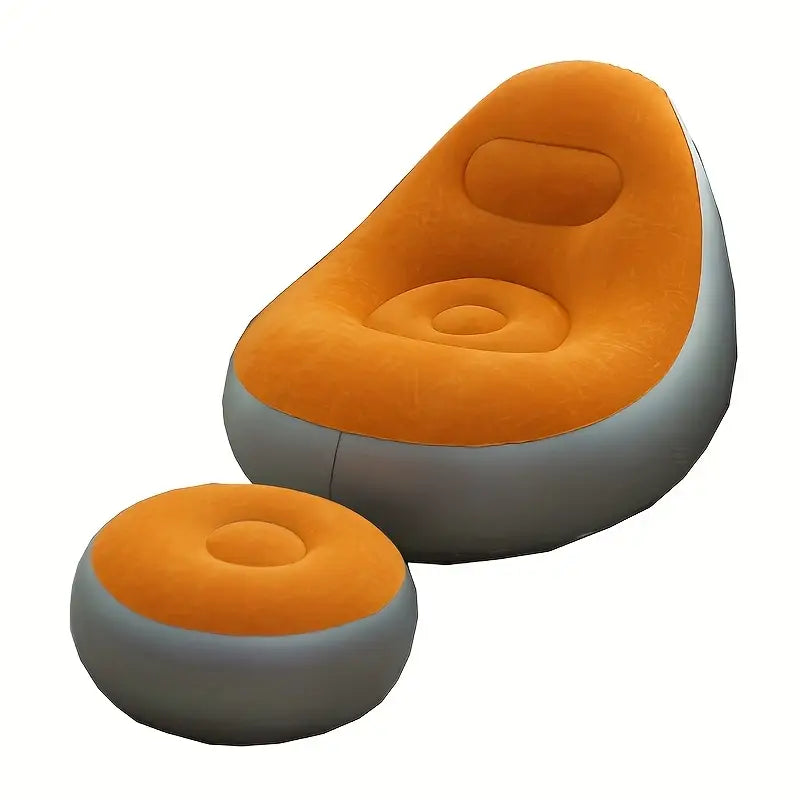 Chaise Longue Gonflable Pliable avec Dossier Confortable