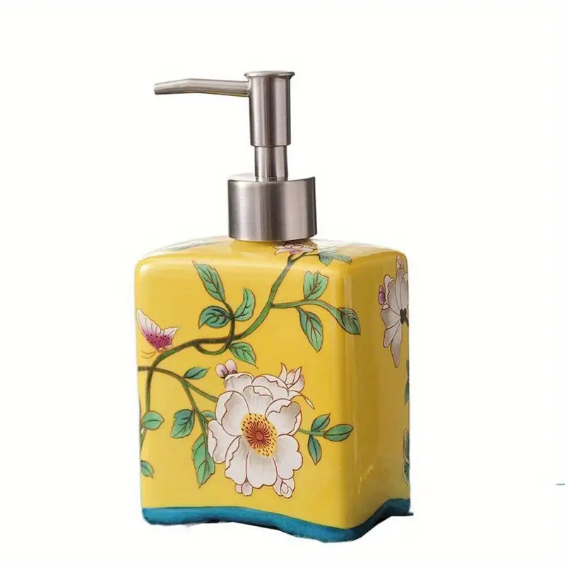 Distributeur de Savon Vintage en Céramique | Rechargeable & Élégant - 410 ml