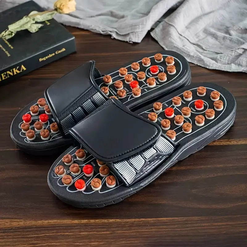 Chaussons Massants Ergonomiques – Nœuds d'Acupression & Semelles Texturées