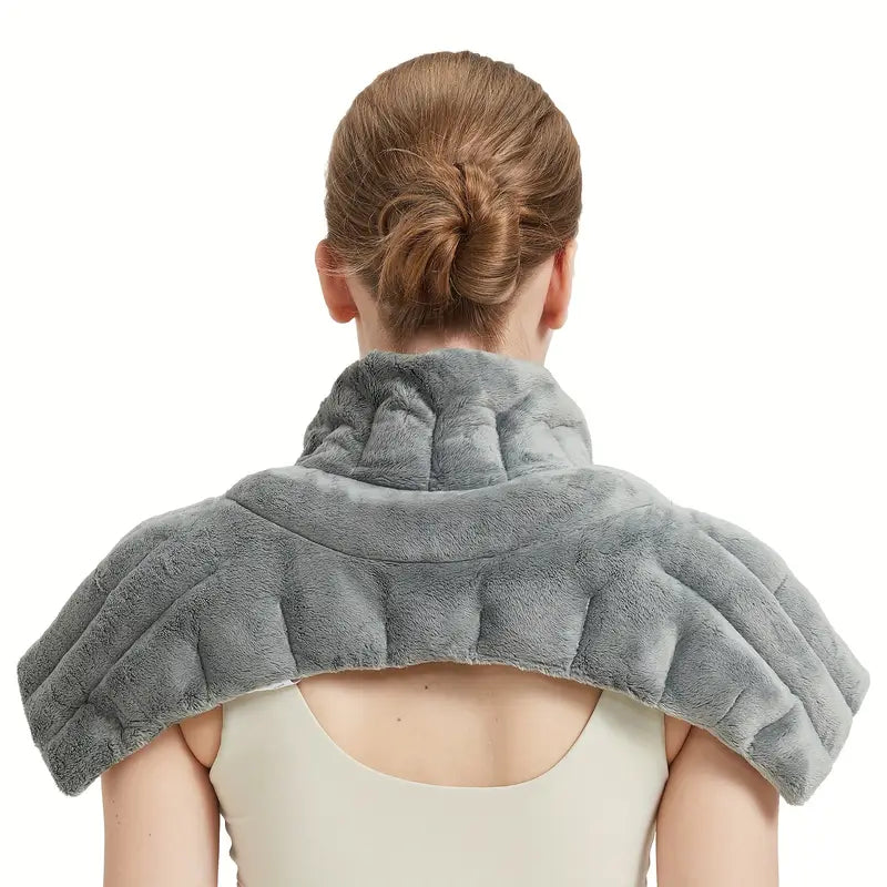Coussin chauffant au micro-ondes pour cou et épaules – Bleu ou gris