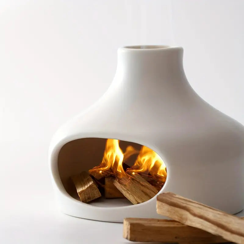 Brûleur de Palo Santo & Sauge en Céramique avec Cheminée