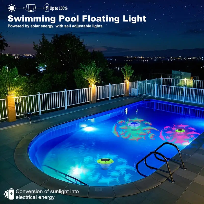 Lampe de Piscine Flottante Solaire LED – Éclairage Multicolore Étanche