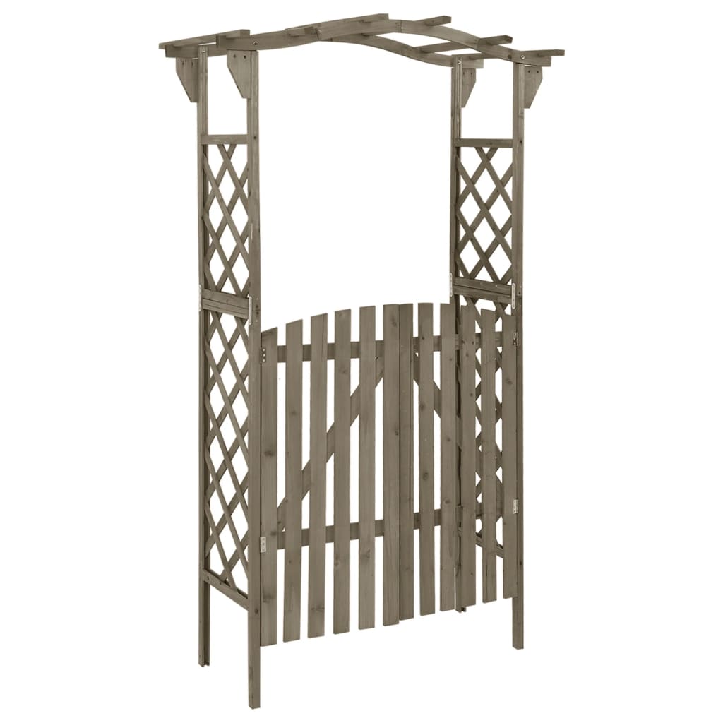 Pergola d'Entrée avec Portail – Élégance Naturelle en Bois Massif