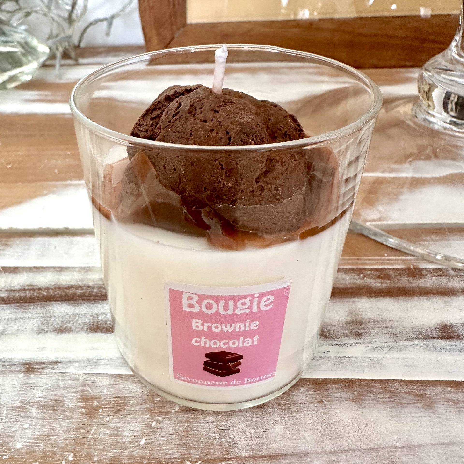 Bougie Brownie Chocolat – 180 g - Savonnerie de Bormes
