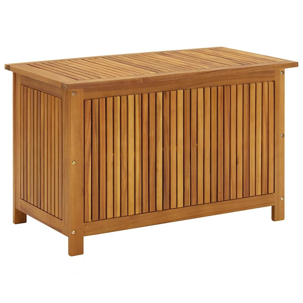Coffre de Rangement Extérieur en Bois d’Acacia Massif – Avec Doublure Résistante à l’eau
