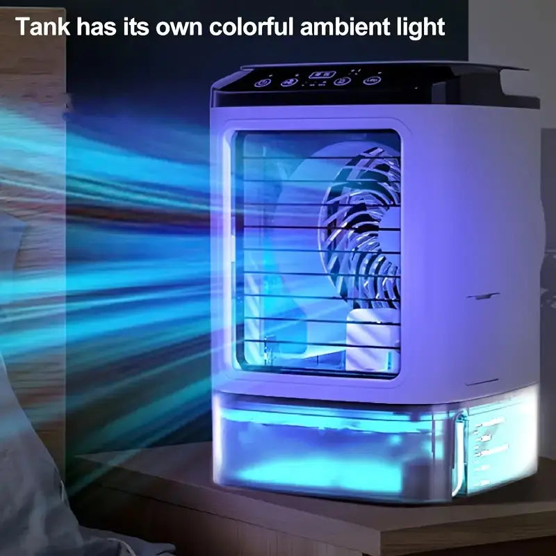 Mini Climatiseur Ambiance Luxe – Fraîcheur & Lumière en Harmonie