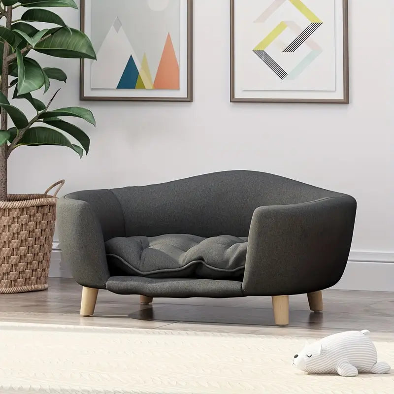 Lit pour Chien en Lin de Luxe – Confort Élégant pour Petits – Comptoir ...