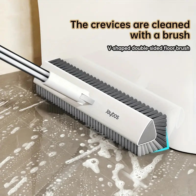 Brosse de Nettoyage à Deux Faces Joybos avec Manche Long & Tête en V Pivotante