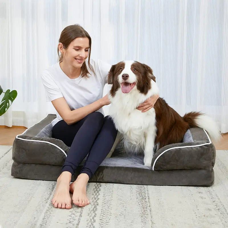 Lit Orthopédique pour Chien – Mousse à Mémoire de Forme