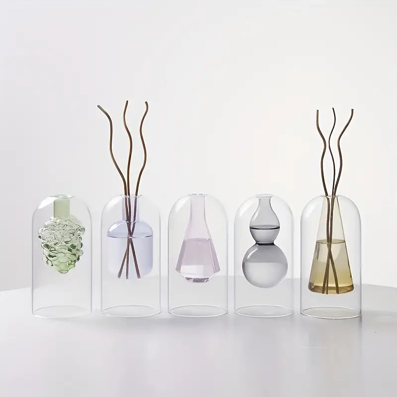 Diffuseur d’aromathérapie en verre – vase décoratif – vue 3