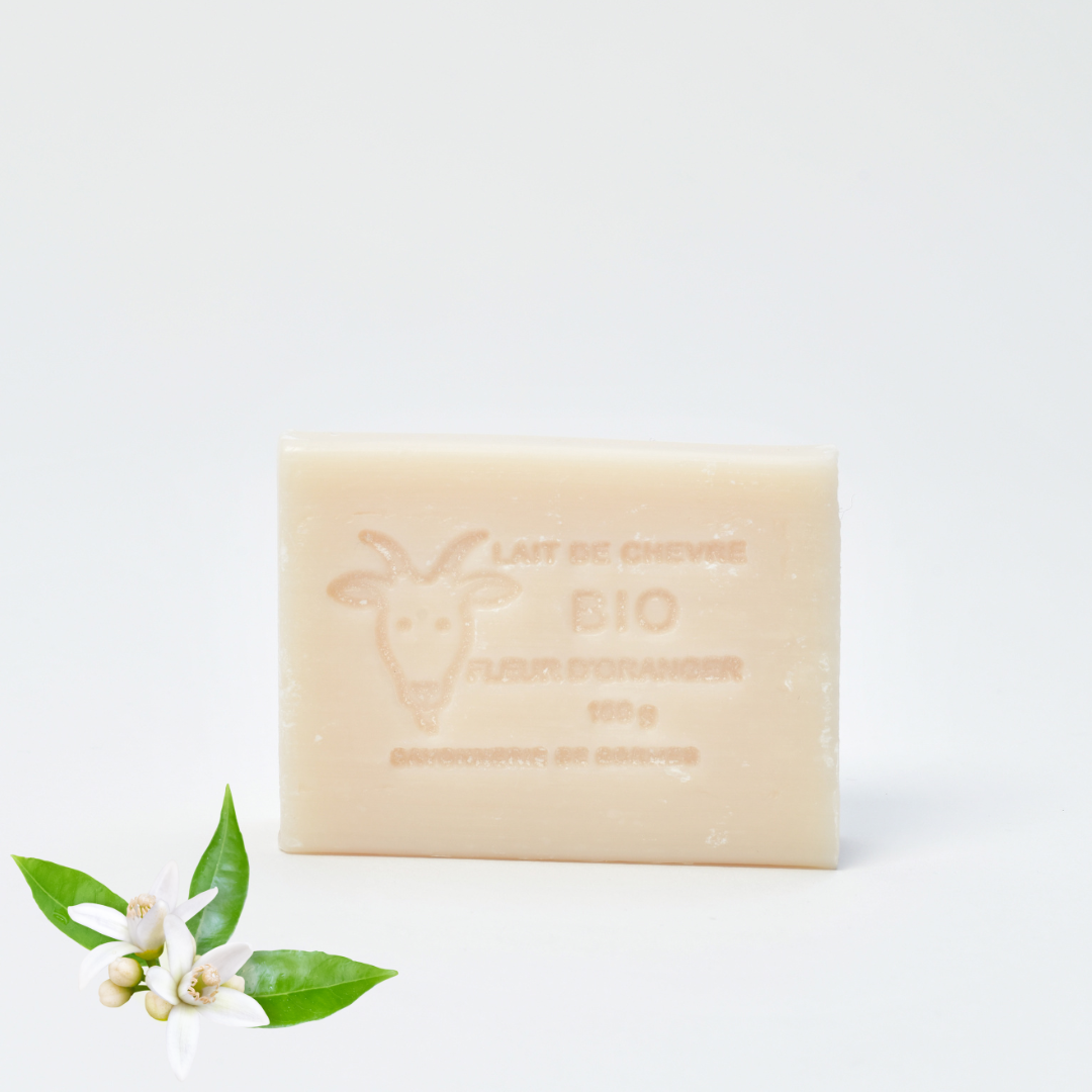Savon bio au Lait de chèvre et Fleur d'Oranger - Savonnerie de Bormes