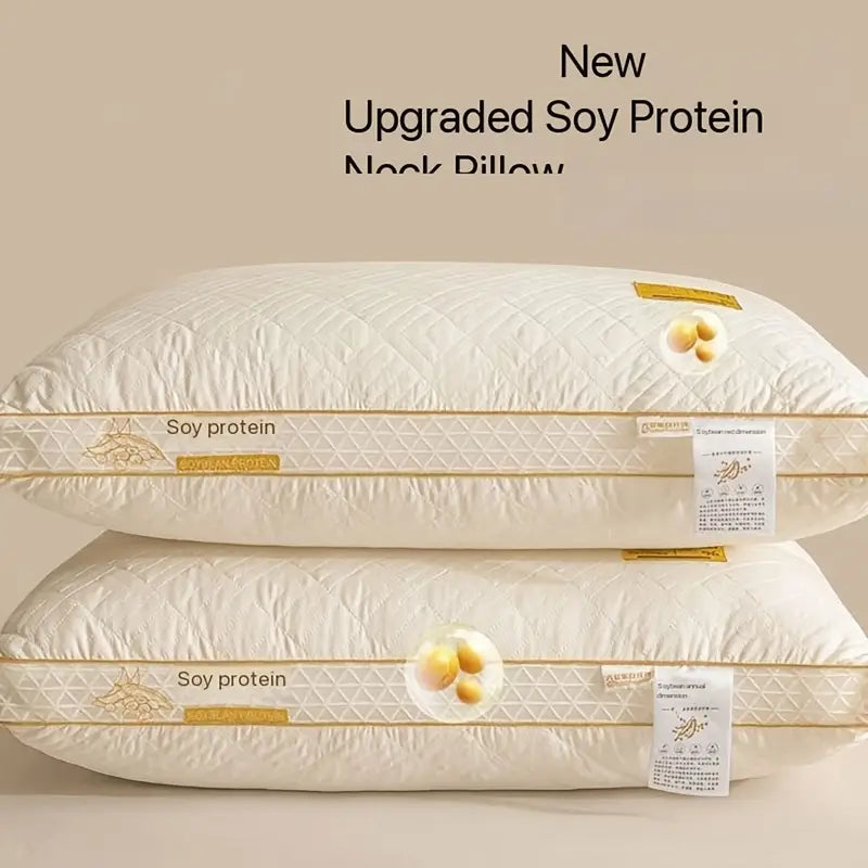 Lot de 2/4 Oreillers 3D en Fibre de Soja – Respirants, Hypoallergéniques et Ultra-Confortables