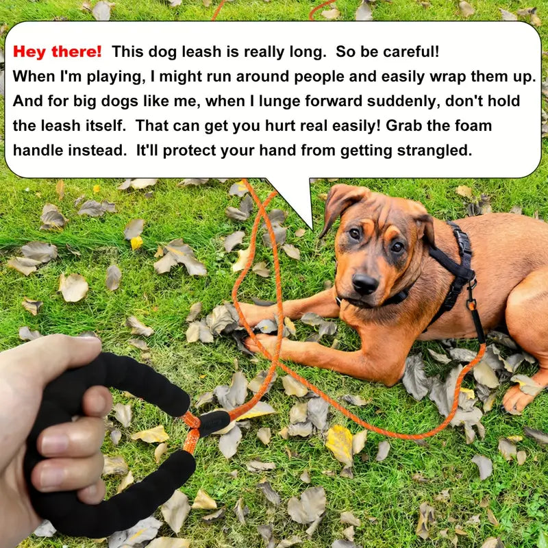 Laisse Longue Réfléchissante – Pour Chien Petit, Moyen ou Grand