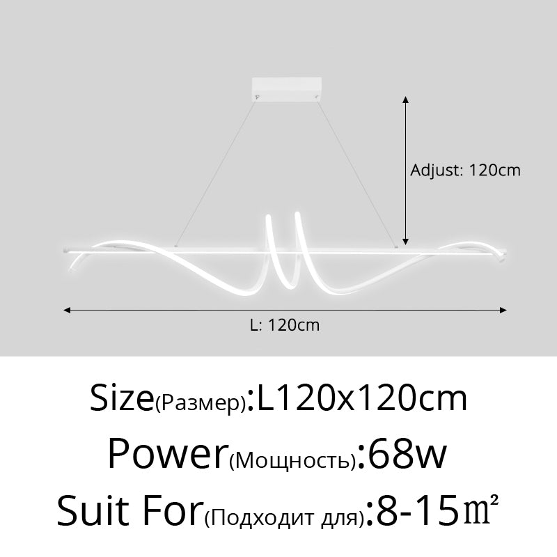 Lustre LED Suspendu – Design Minimaliste pour Salon, Salle à Manger et Bureau