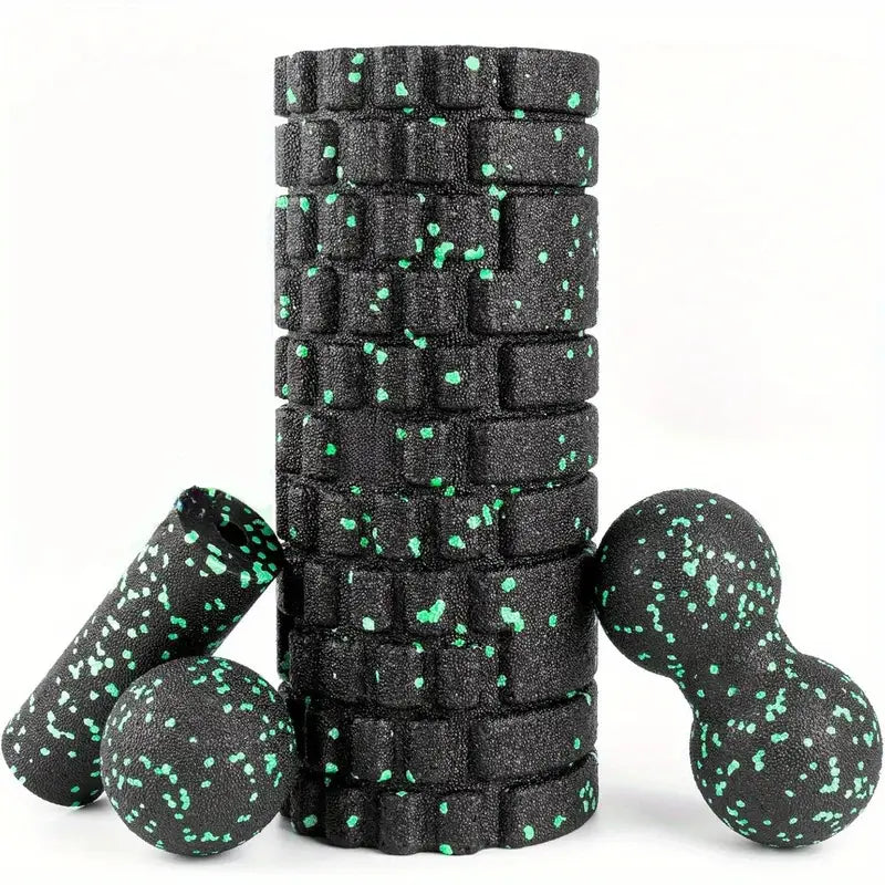 Ensemble de 4 Rouleaux de Yoga en Mousse – Soulagement Musculaire