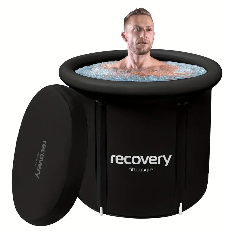 Baignoire XL Pliable avec Couvercle – Thérapie par l’Eau Froide pour Athlètes et Passionnés de Fitness