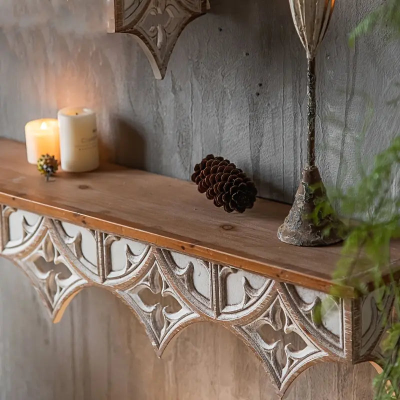 Étagère Murale Vintage en Bois