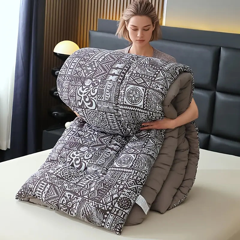Couette matelassée en polyester – Motif bohème, 9 dimensions
