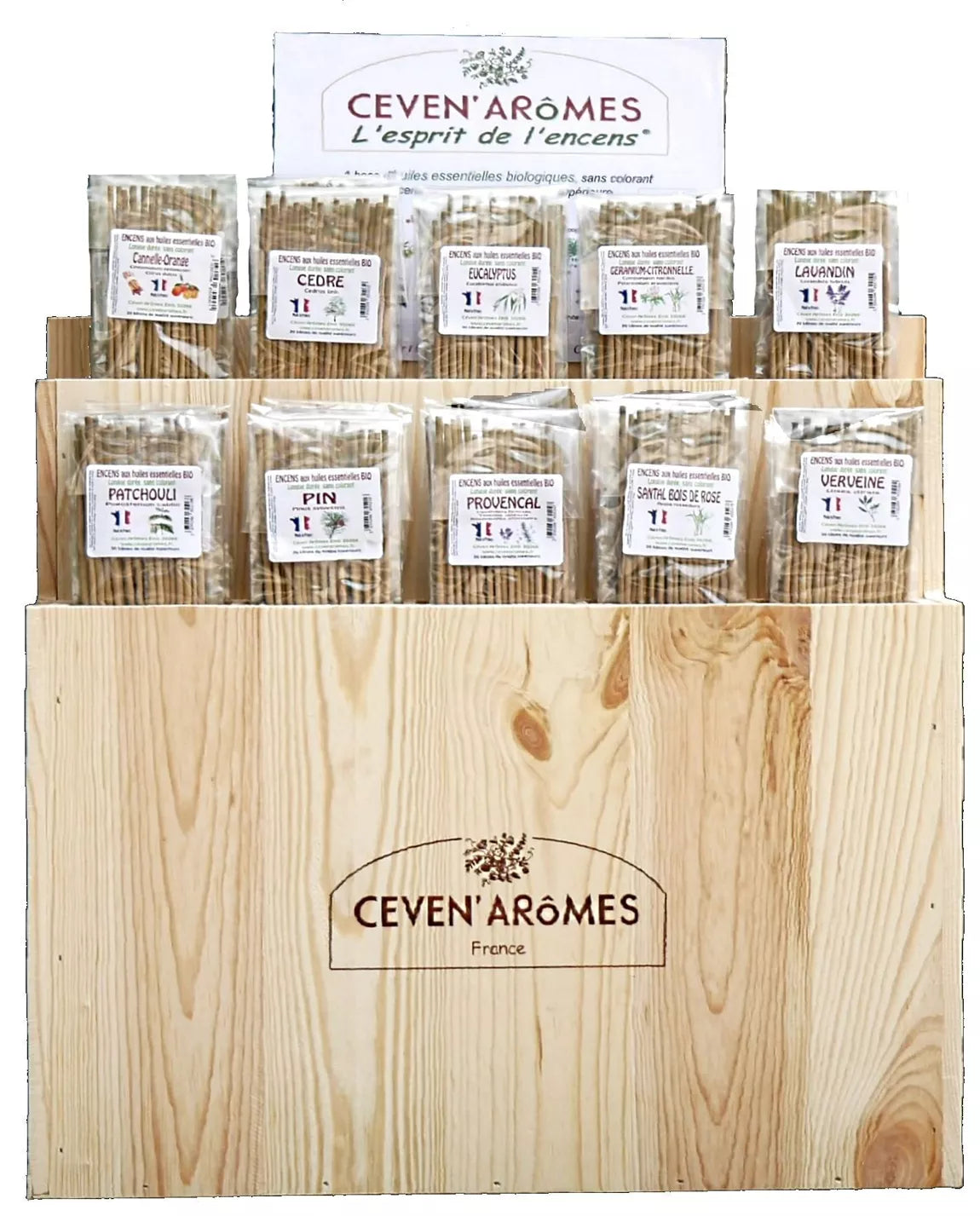 Pack of 120 organic incense stick pouches