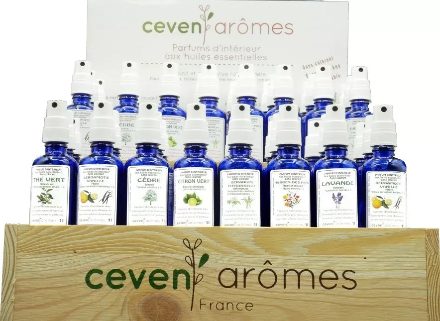 Pack of 54 50 ml home fragrance sprays - Blue glass