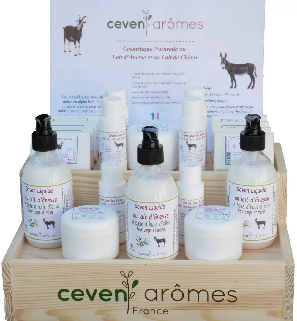 Pack de cosmétiques au lait d'ânesse et de chèvre – Céven’Arômes