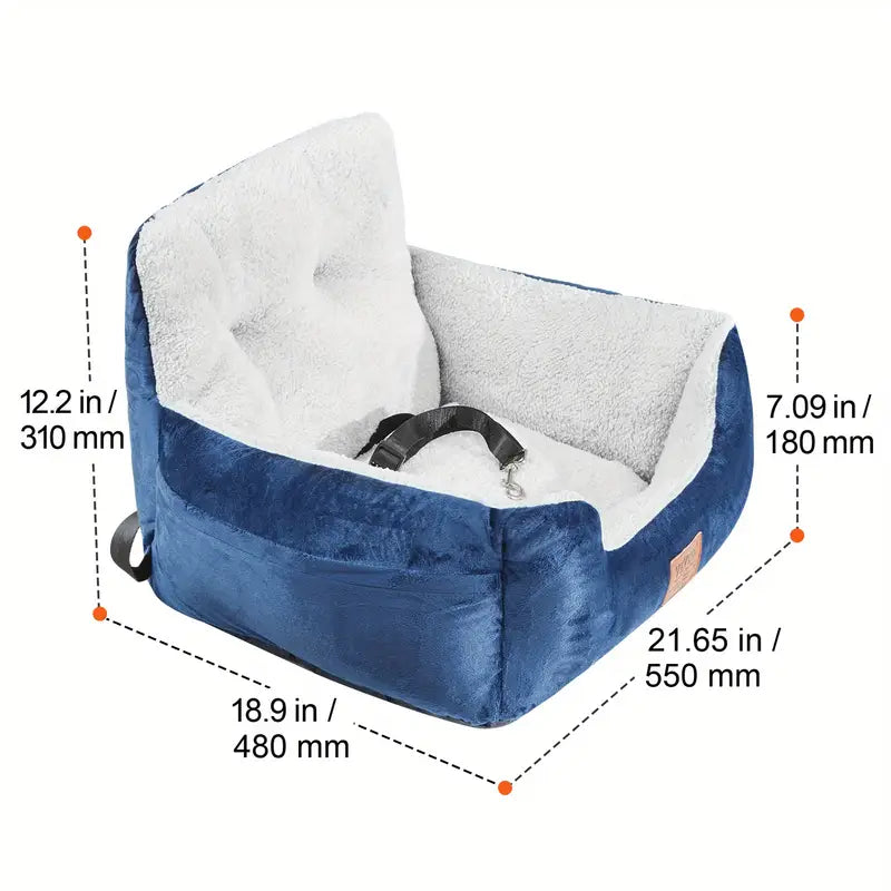 Siège Auto pour Chien VEVOR – Siège Rehausseur avec Dossier Haut