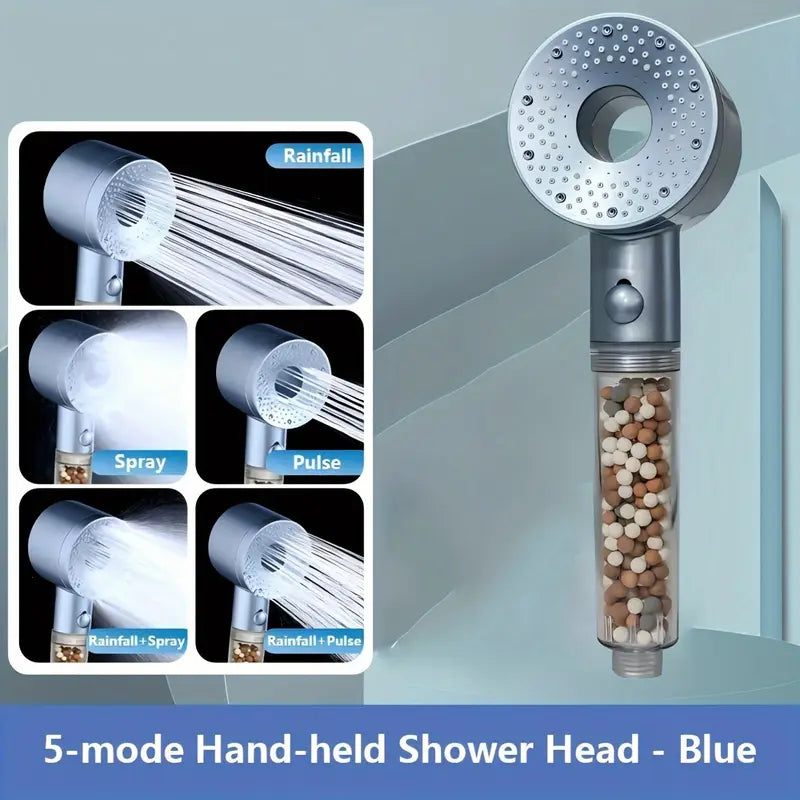 Tête de Douche Haute Pression 5 Modes avec Filtre – Économie d’Eau