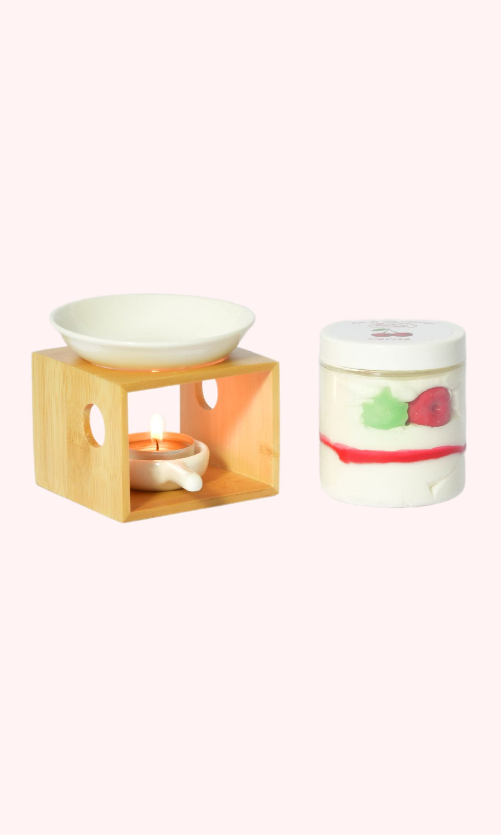Coffret senteurs gourmandes avec brûle-parfum et cire fondante