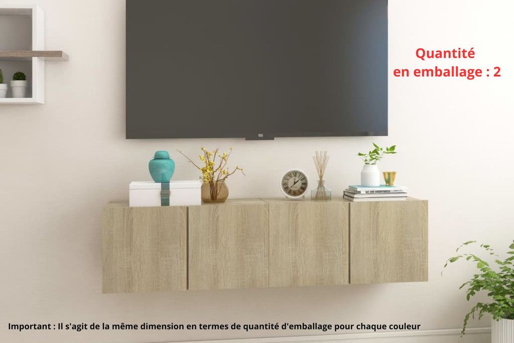 Meuble TV Style Rustique – Finition Vieux Bois