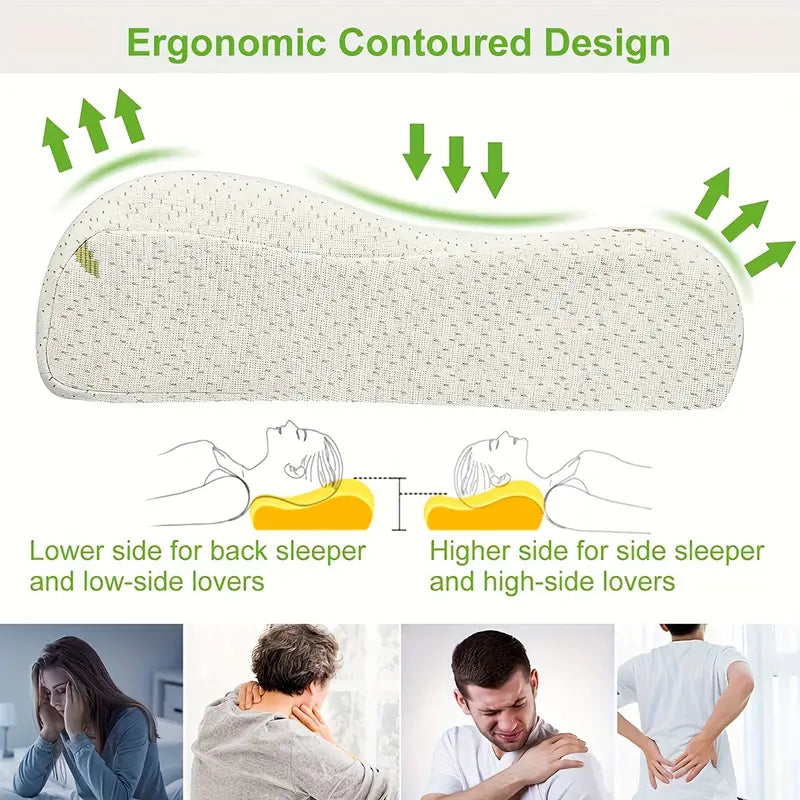 Oreiller Ergonomique en Bambou - Pour un confort cervical Optimal