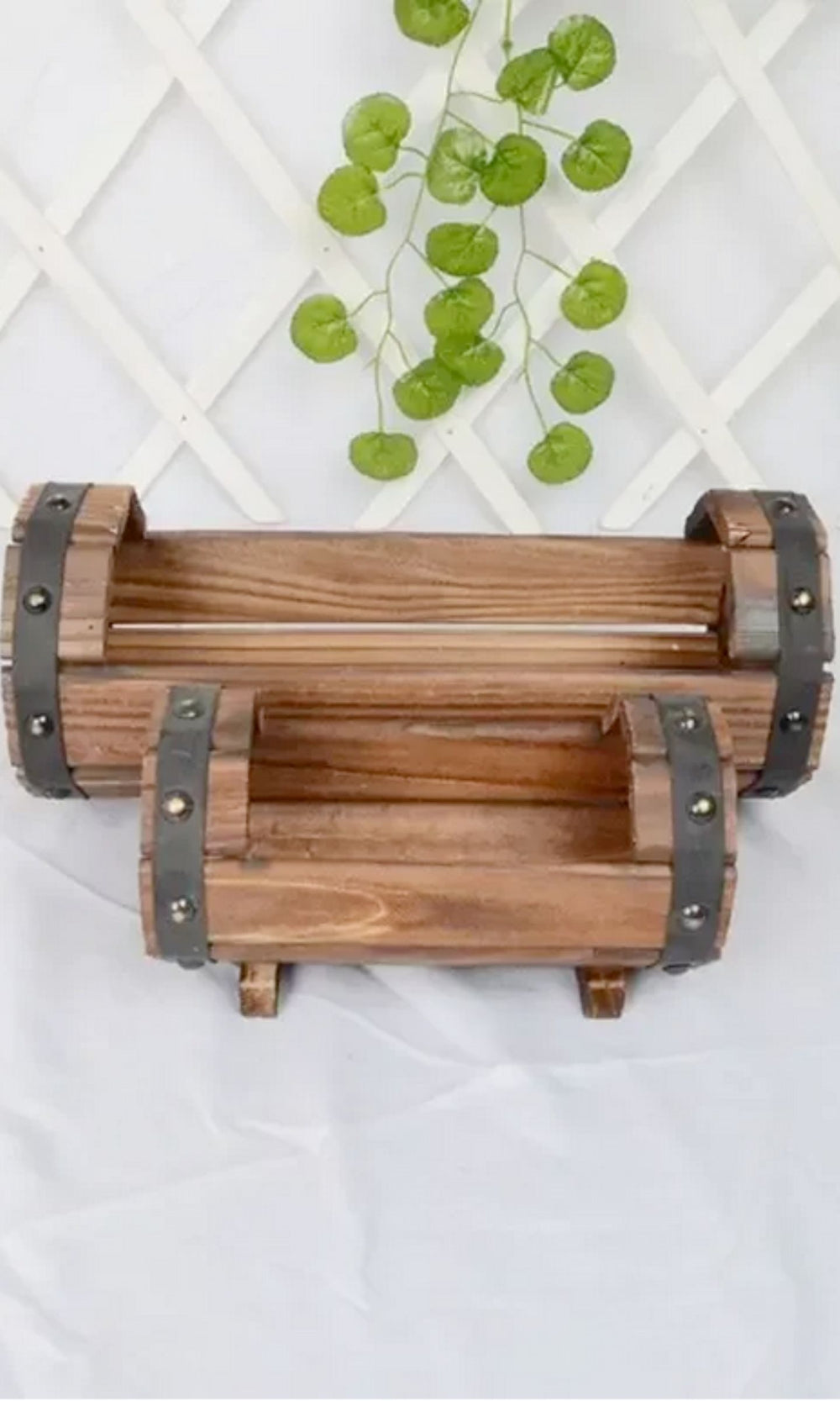 Pot de Fleur en Bois pour Extérieur - Décor de Jardin et Bureau
