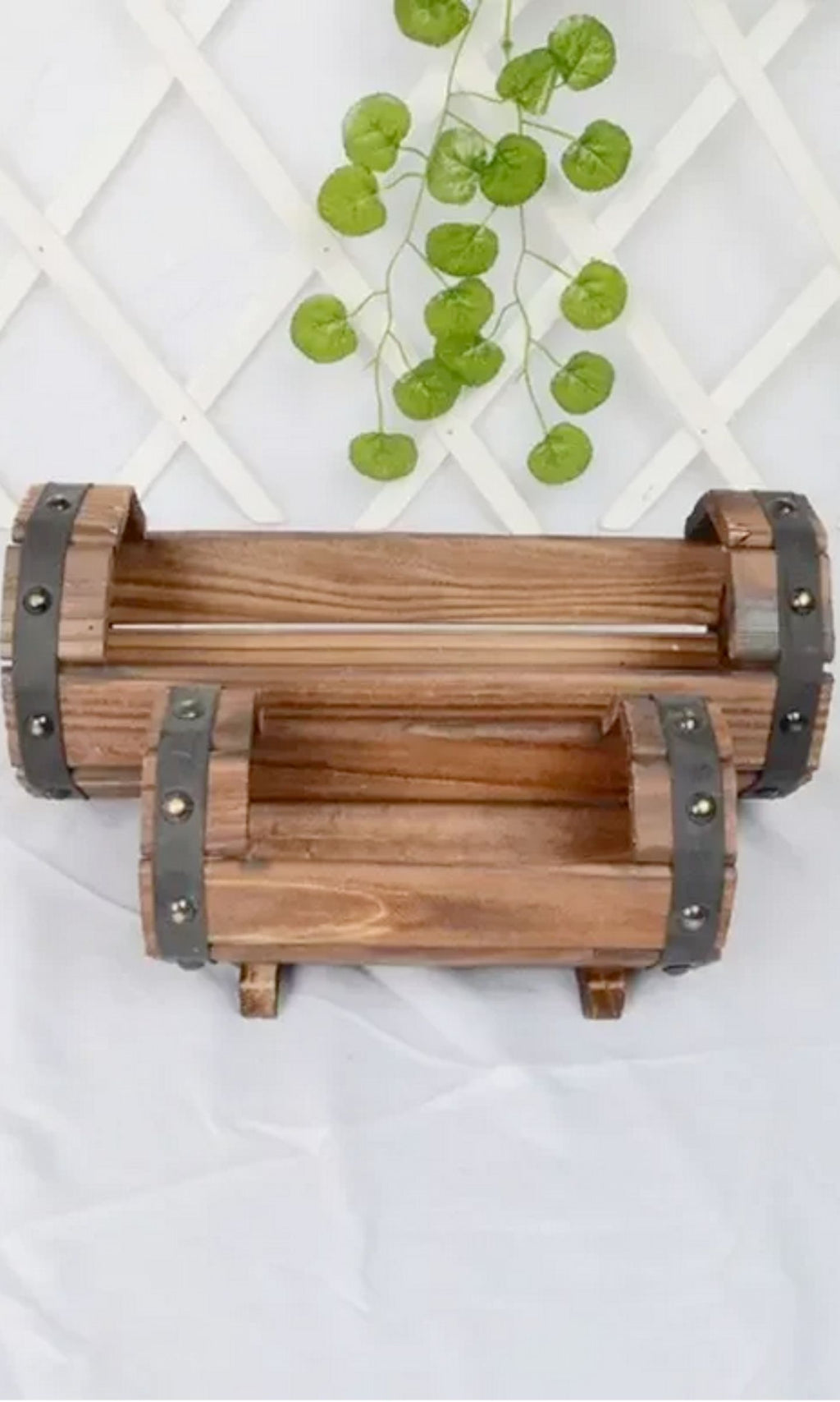 Wooden Flower Pot for Outdoors - Garden and Office Decor