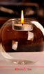 Spherical Candle Holder in Clear Glass