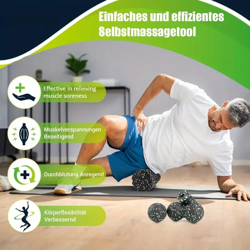 Ensemble de 4 Rouleaux de Yoga en Mousse – Soulagement Musculaire