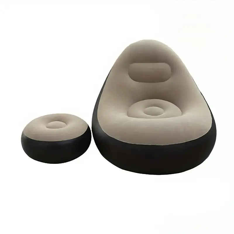 Chaise Longue Gonflable Pliable avec Dossier Confortable