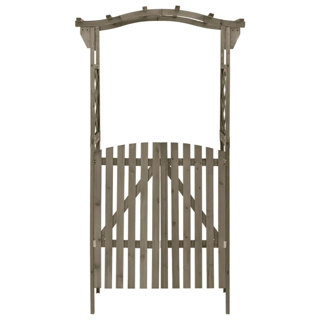 Pergola d'Entrée avec Portail – Élégance Naturelle en Bois Massif