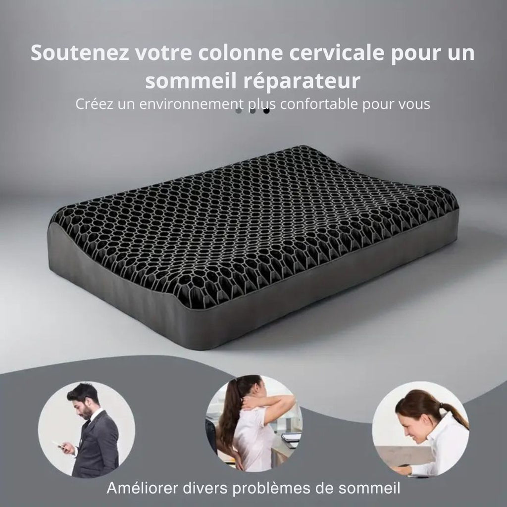 Oreiller Ergonomique Cervical en Forme de Nid d’Abeilles