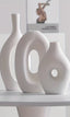 Set of 4 White Ceramic Vases - Minimalist Nordic Bohemian Style