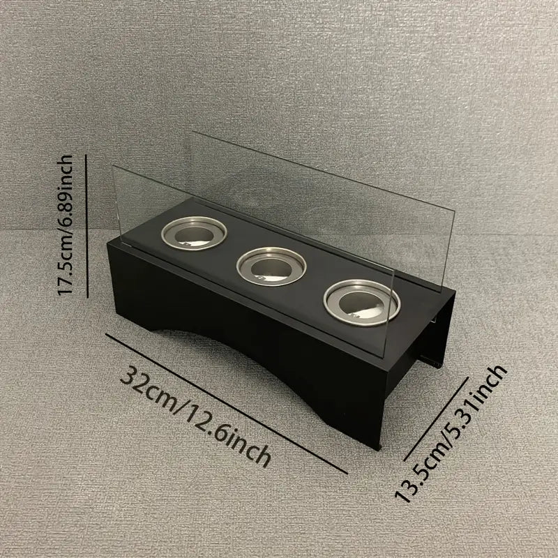 Cheminée de Table en Métal – Style Vintage Élégant avec Flamme Réelle à l’Alcool