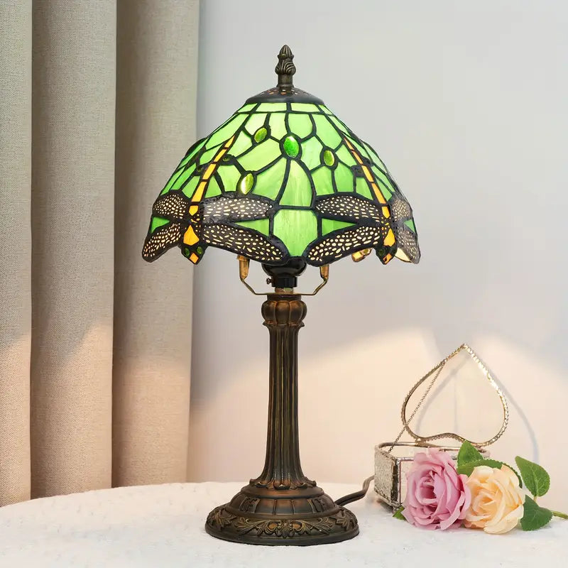 Lampe de Table en Verre Coloré – Style Baroque Art Déco