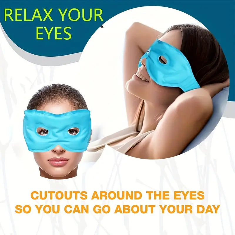 Ice Gel Eye Mask - Relief from Dark Circles, Puffiness and Migraines