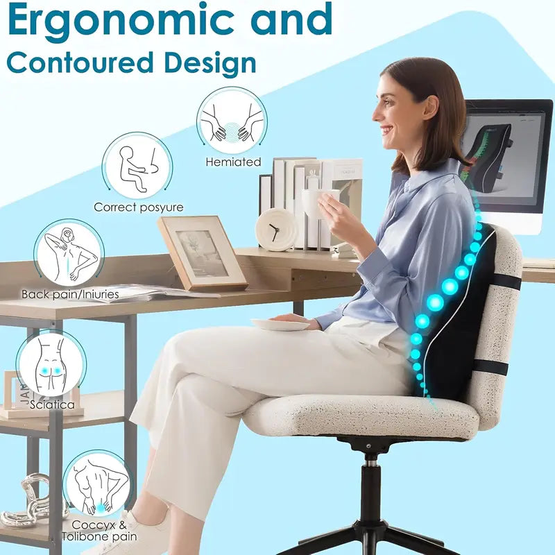 Oreiller de Soutien Lombaire Ergonomique – Confort et Bien-Être au Quotidien