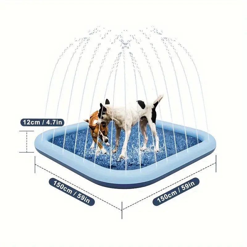 Grande Piscine Pliable pour Chien – Bac de Jeu Circulaire Antidérapant en PP Durable