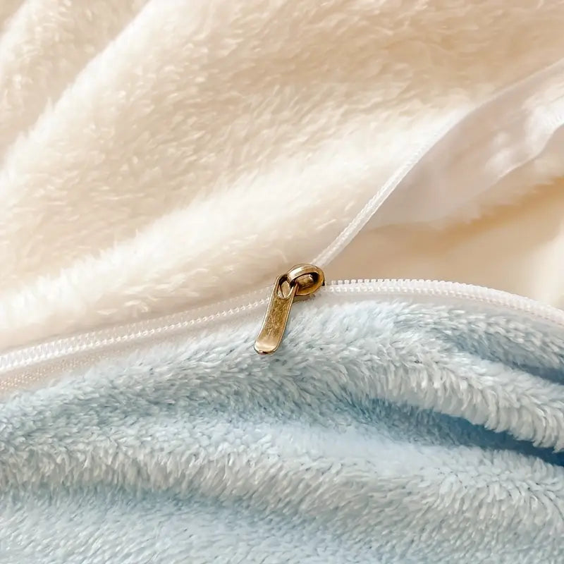 Housse de Couette en Velours Imprimé Flocon de Neige