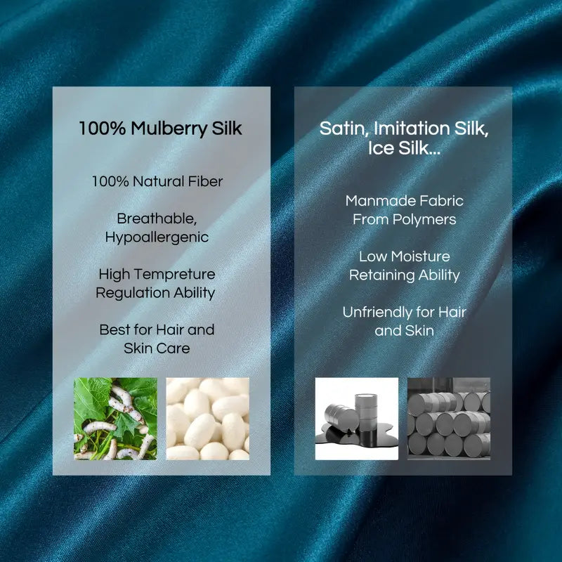 Housse d’Oreiller en Soie de Mûrier 100% – Luxe, Douceur et Soin de la Peau