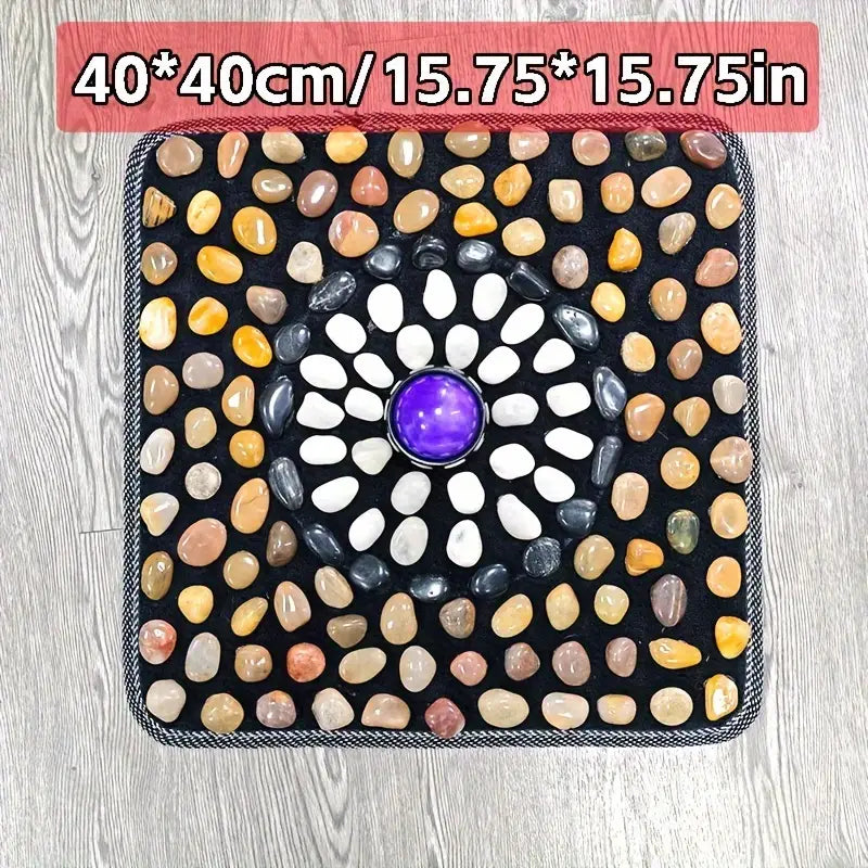 Tapis de Réflexologie ZenSton – Massage Naturel des Pieds avec Rouleau en Pierre