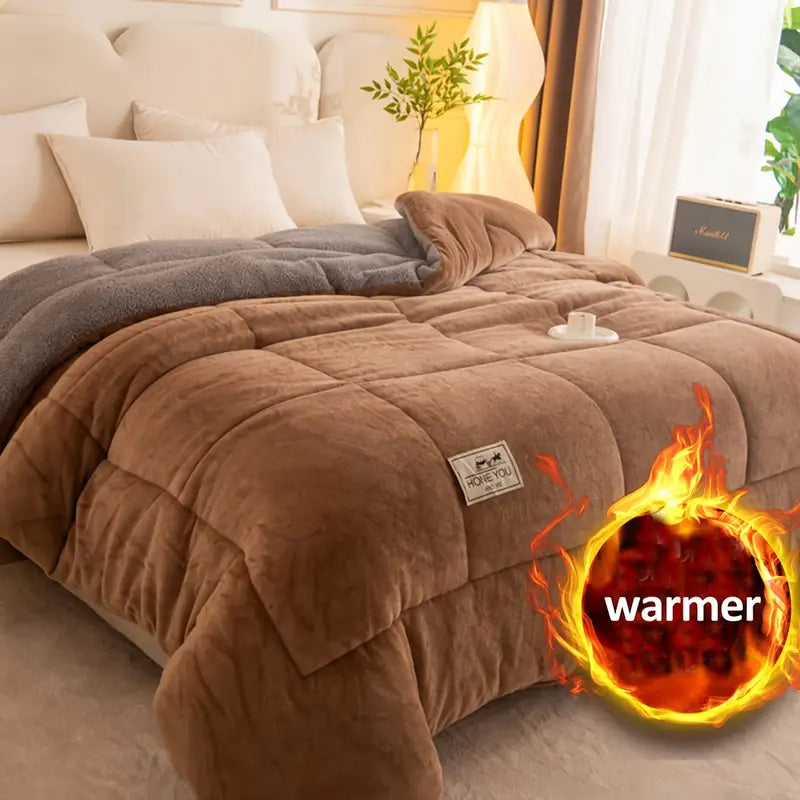 Couvre-lit Réversible en Velours de Lait – Style Vintage & Confort Moderne